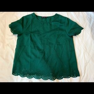 Emerald green blouse
